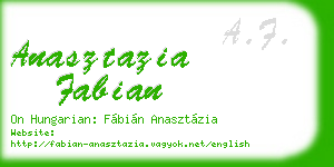 anasztazia fabian business card